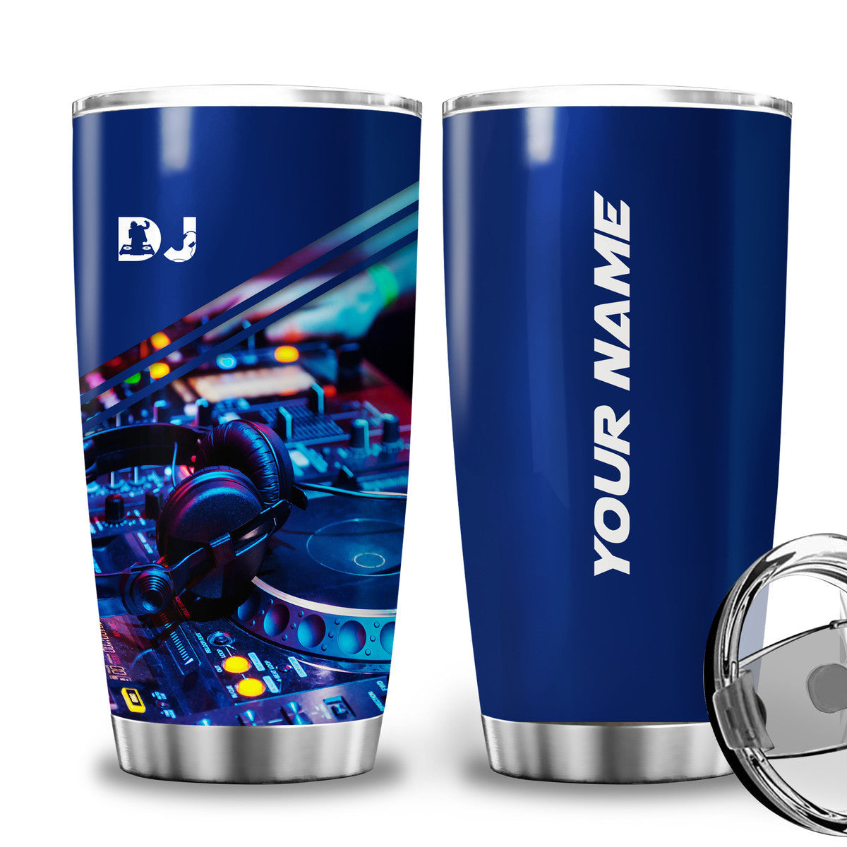 Personalized Name Disc Jockey Q4 Tumbler 20oz 30oz Cup
