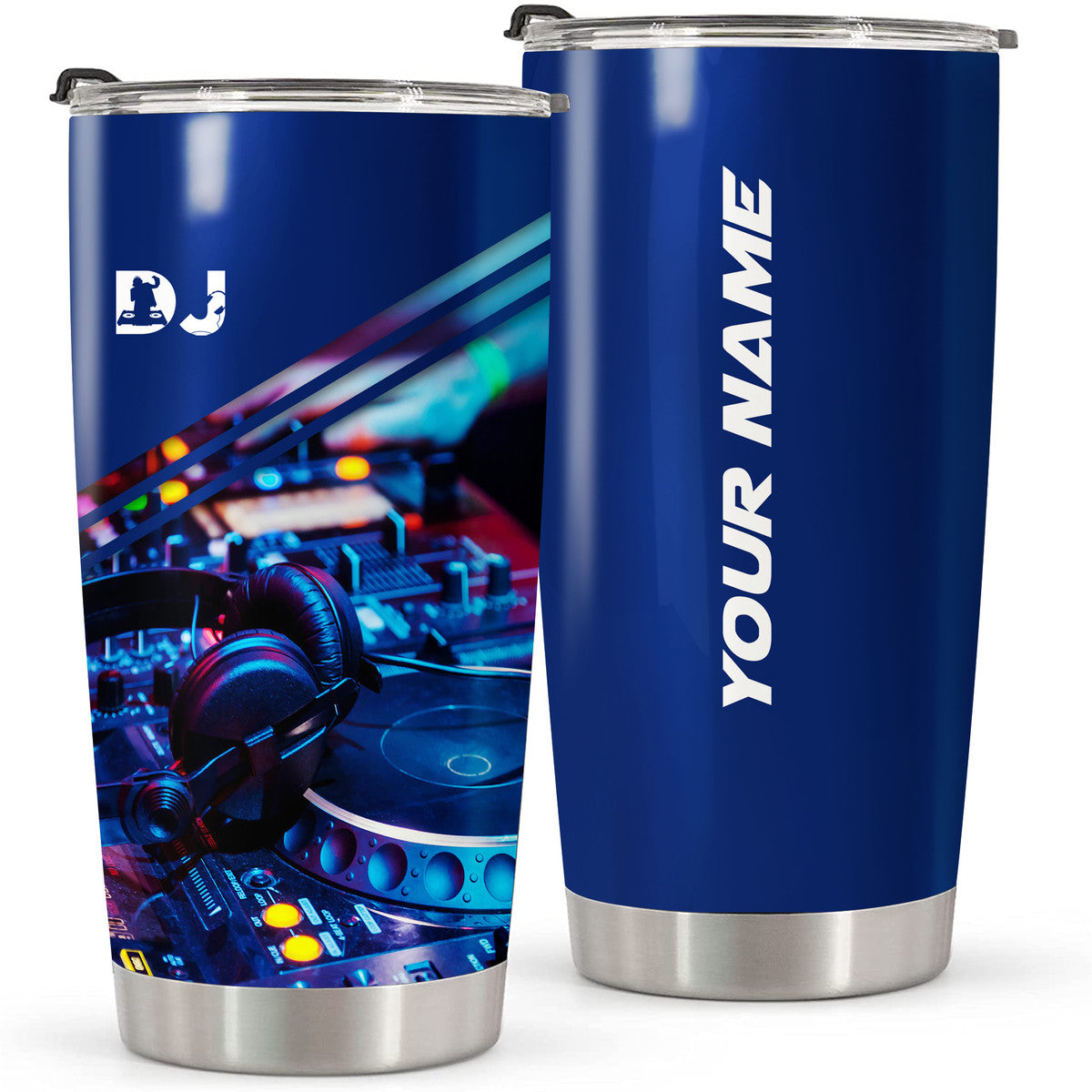 Personalized Name Disc Jockey Q4 Tumbler 20oz 30oz Cup
