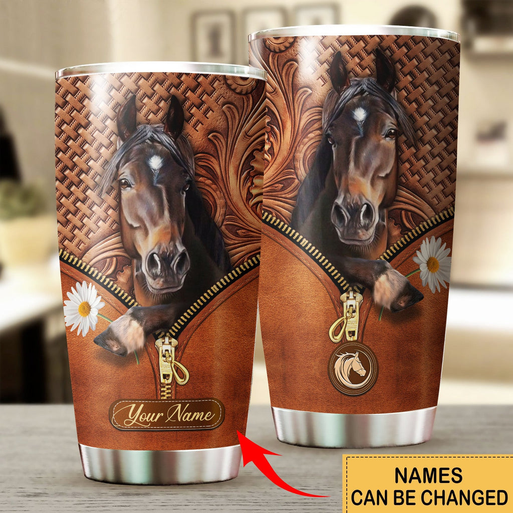 Personalized Name Horse Q3 Tumbler 20oz 30oz Cup
