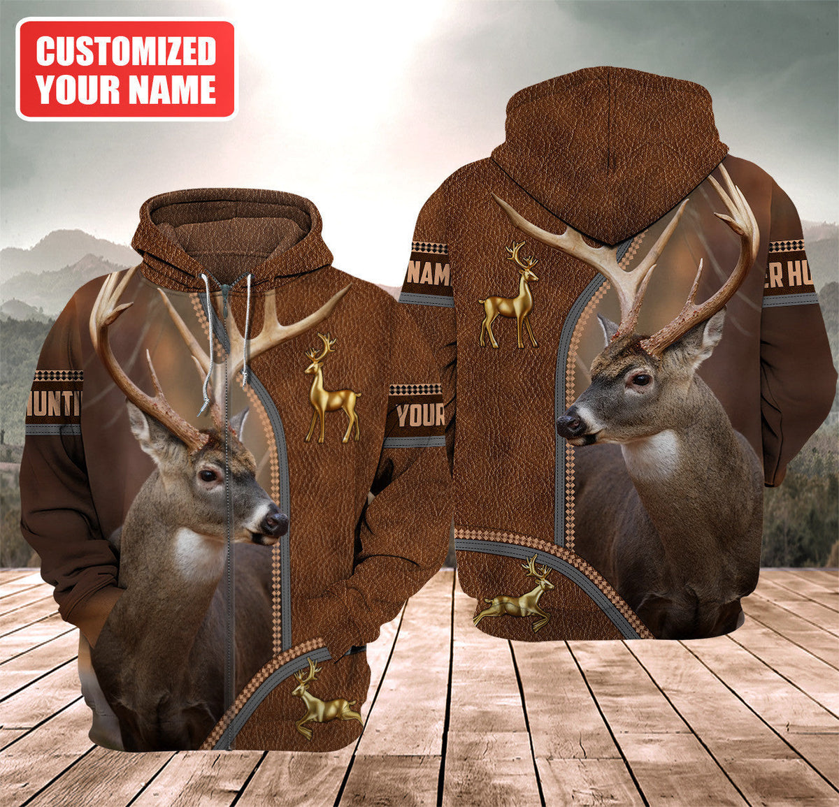 Personalized Name Deer Hunting Q7 All Over Printed Unisex Shirt