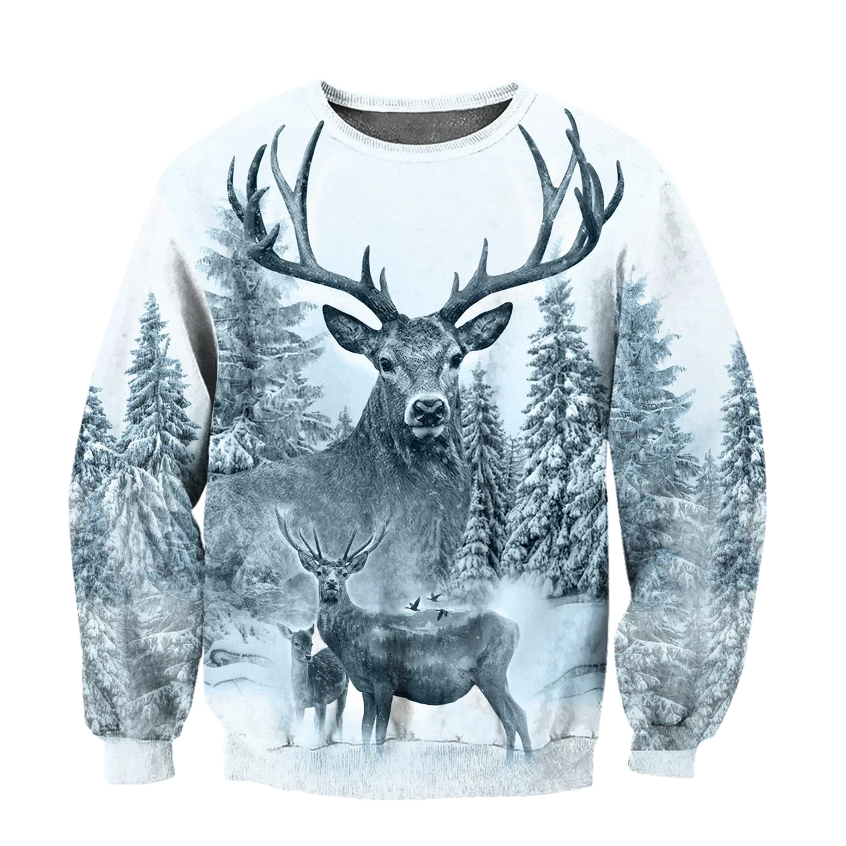 Deer Winter Pattern All Over Printed Unisex Shirt