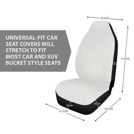 Personalized Name Horse Leather 3 Hold on Car Seat Covers Universal Fit - Set 2