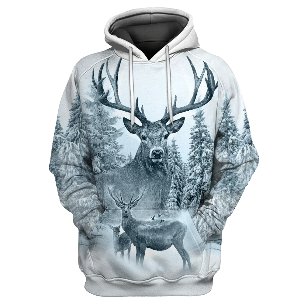 Deer Winter Pattern All Over Printed Unisex Shirt