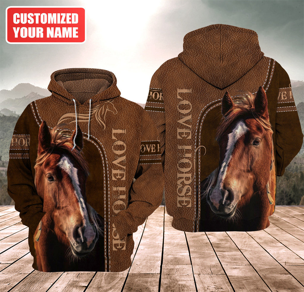 Personalized Name Love Horse Q7 All Over Printed Unisex Shirt