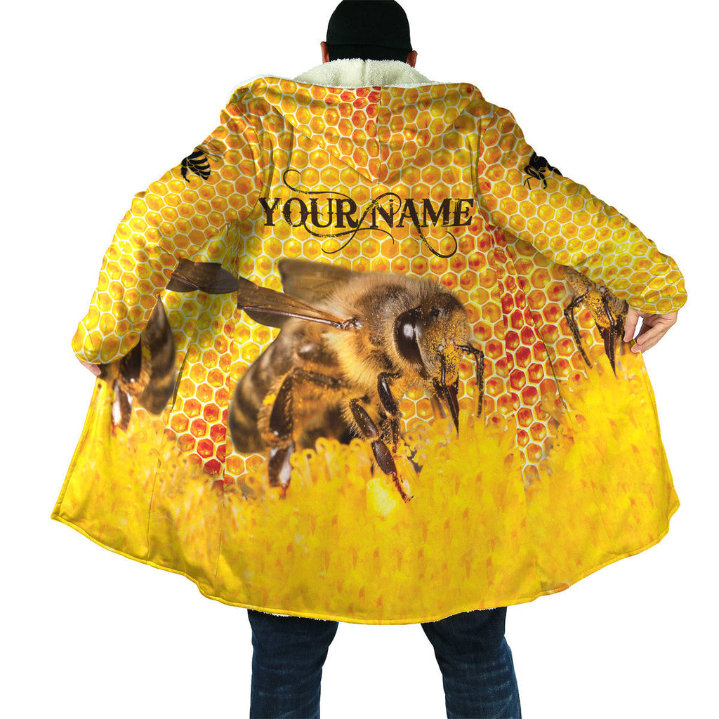 Personalized Name Honey Bee Hooded Cloak Q300801