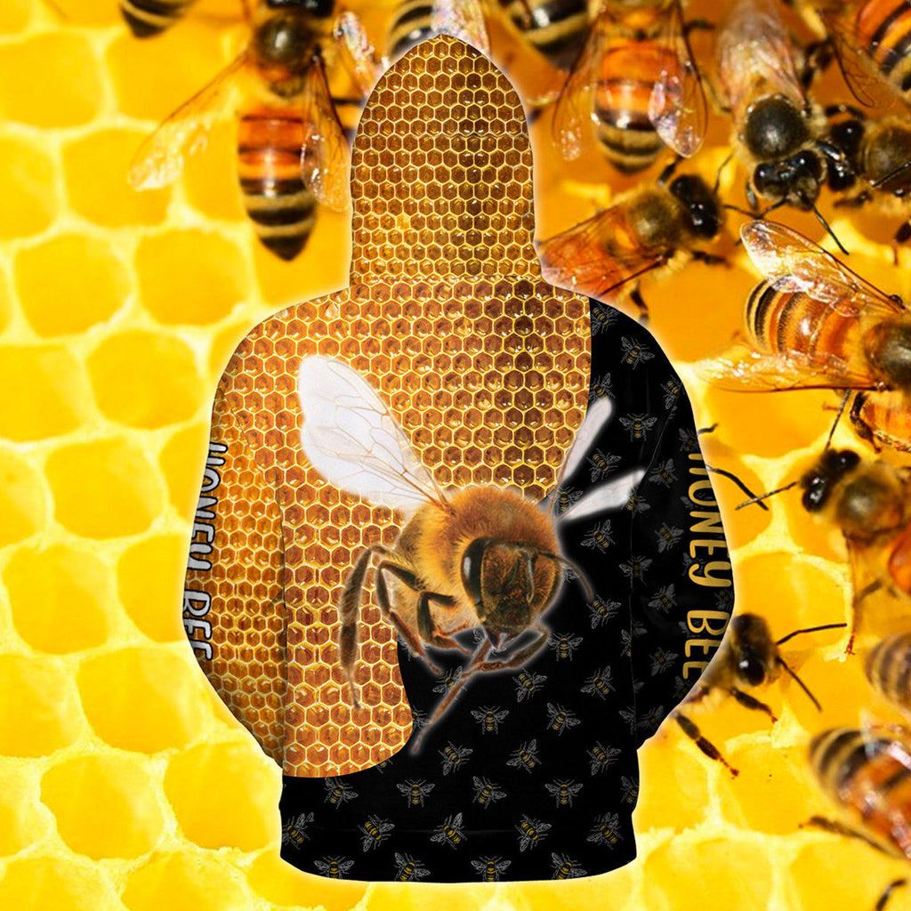 Personalized Name Honey Bee Q All Over Printed Unisex Shirt
