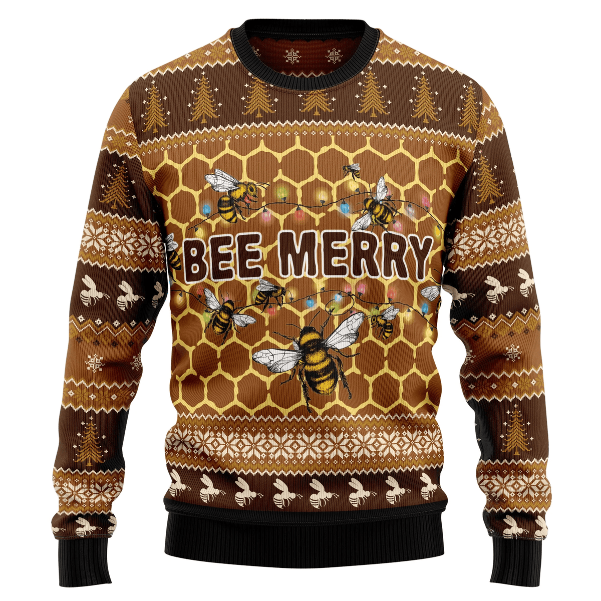 Bee Merry Christmas Ugly Knit Sweater , Wool Sweater , Xmas Ugly sweatshirt , Unisex ugly sweater