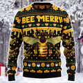 Bee Merry Christmas 2 Ugly Knit Sweater , Wool Sweater , Xmas Ugly sweatshirt , Unisex ugly sweater