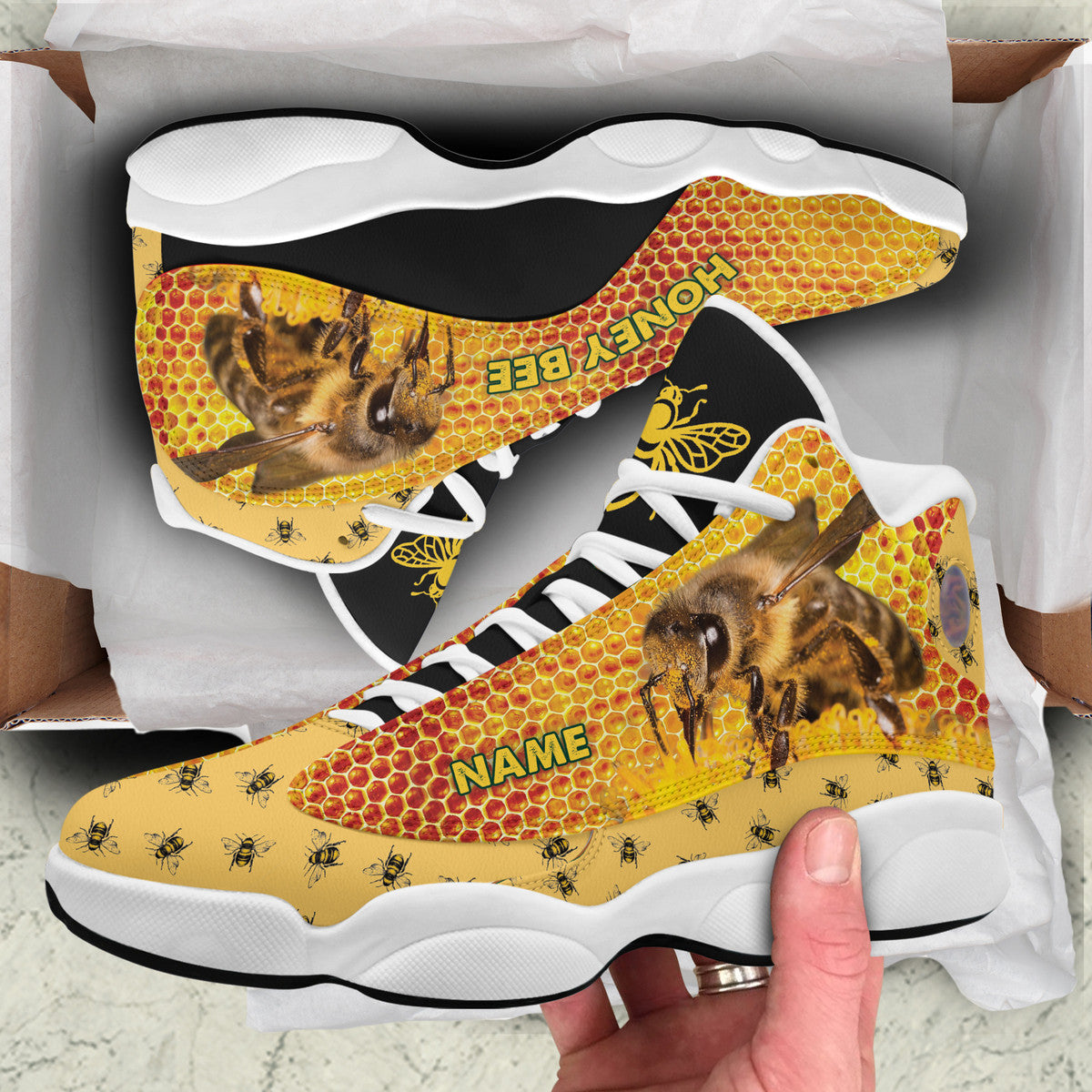 Personalized Honey Bee AJD13 Custom Sneaker Q040109