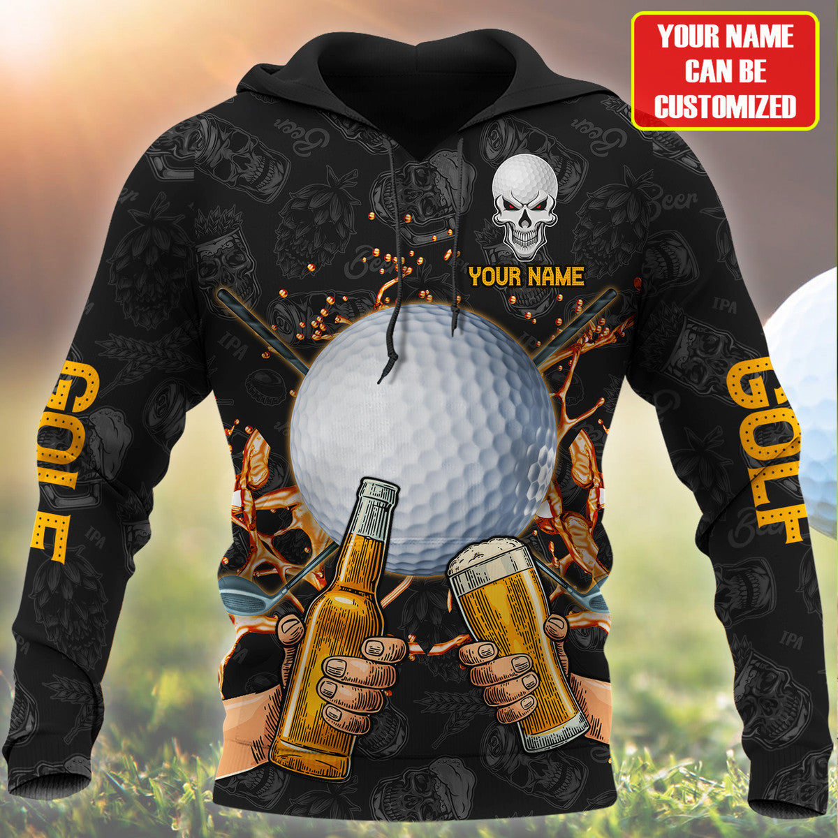 Personalized Name Golf Beer All Over Printed Unisex Shirt Q140306
