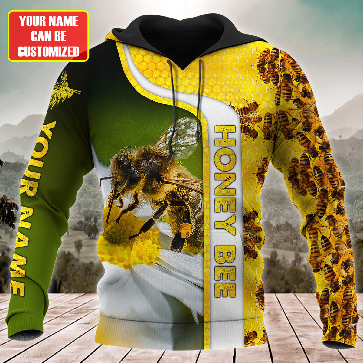 Personalized Name Honey Bee 12 All Over Printed Unisex Shirt Q120501