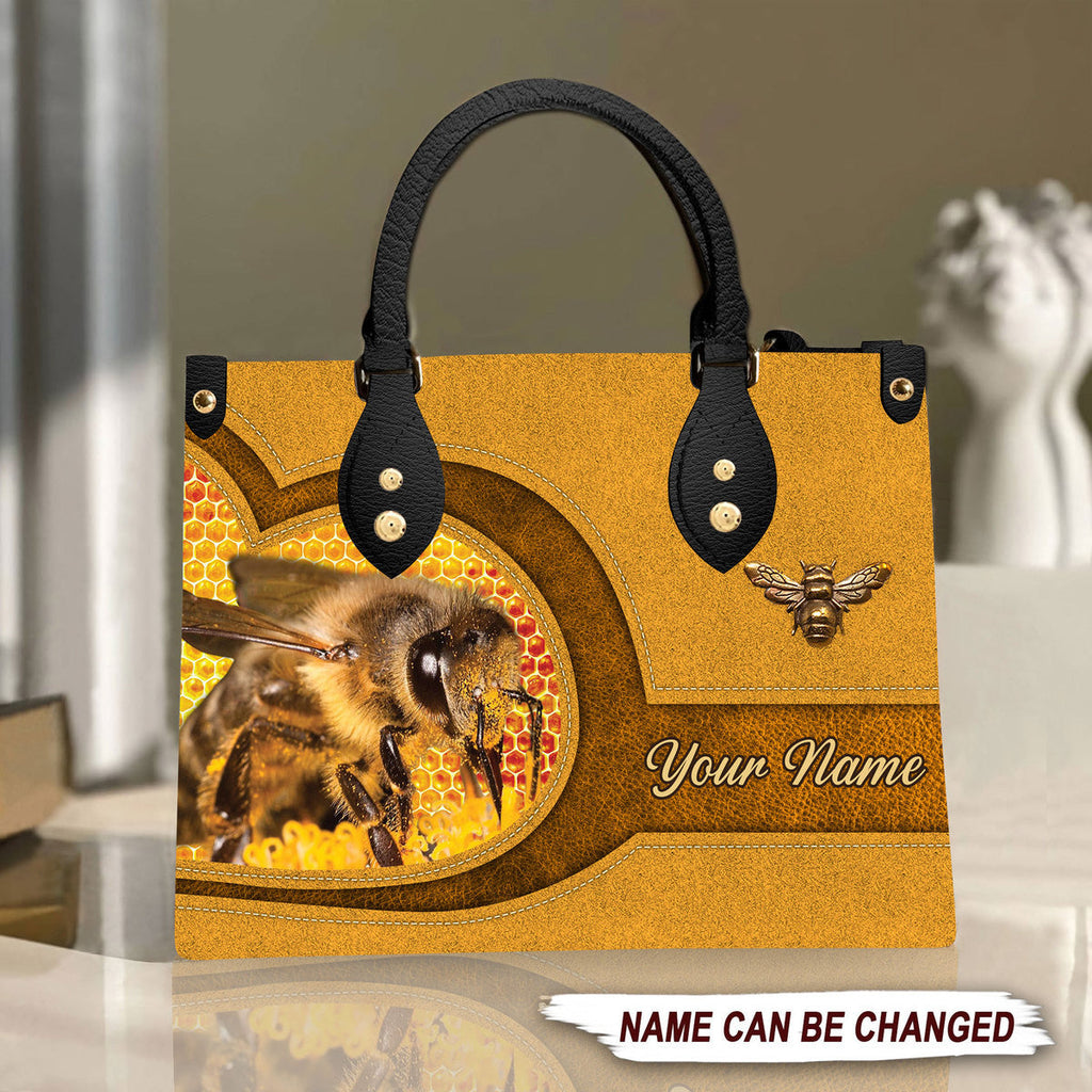 Honey Bee Personalized Leather Handbag Q260504