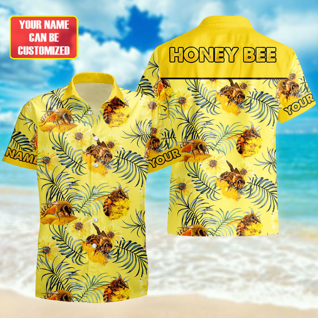 Personalized Honey Bee Tropical Hawaii Shirt Beach Short Q300504