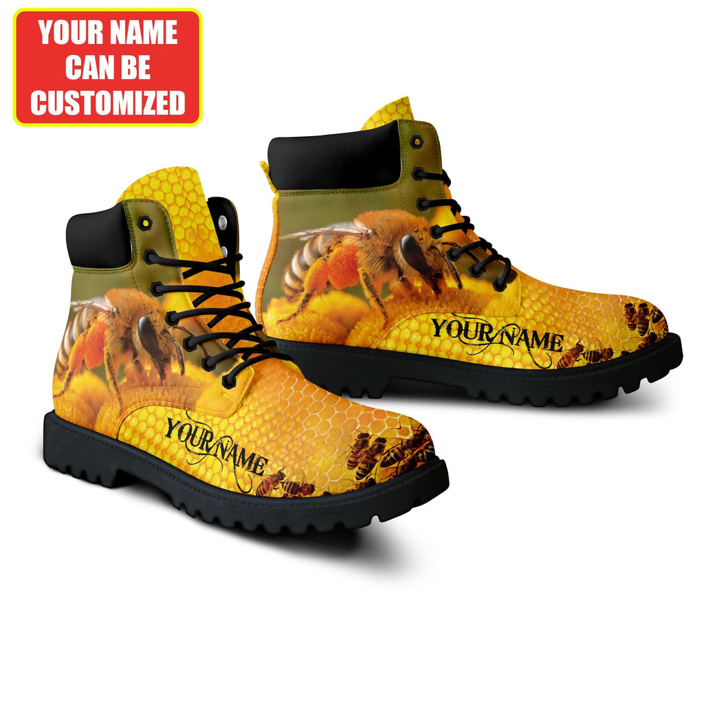 Personalized Honey Bee Q2 All Season Boots Q240603