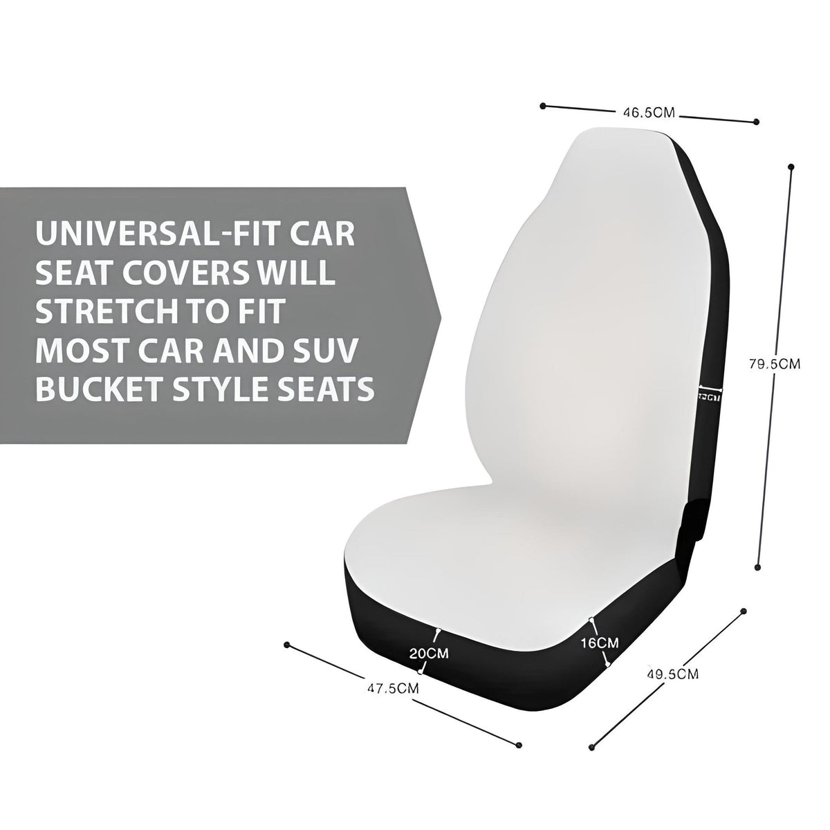 Honey Bee x Sunflower Car Seat Covers Universal Fit Set 2