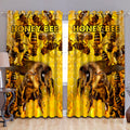 Honey Bee Pattern Window Curtains Q220807