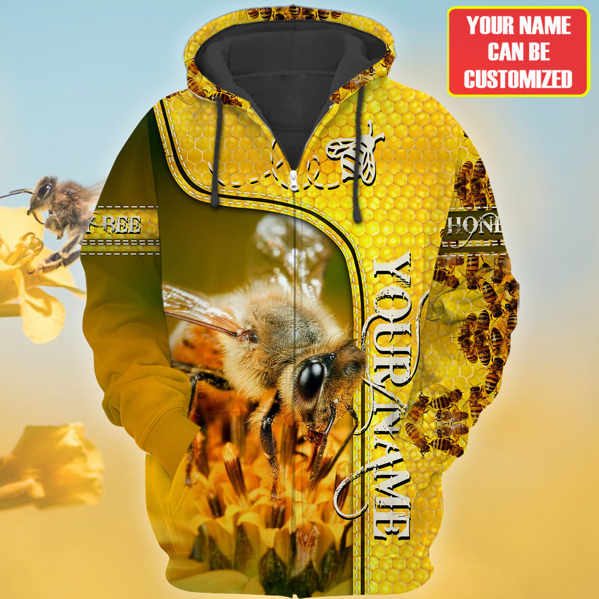 Personalized Name Honey Bee 18 All Over Printed Unisex Shirt Q050904
