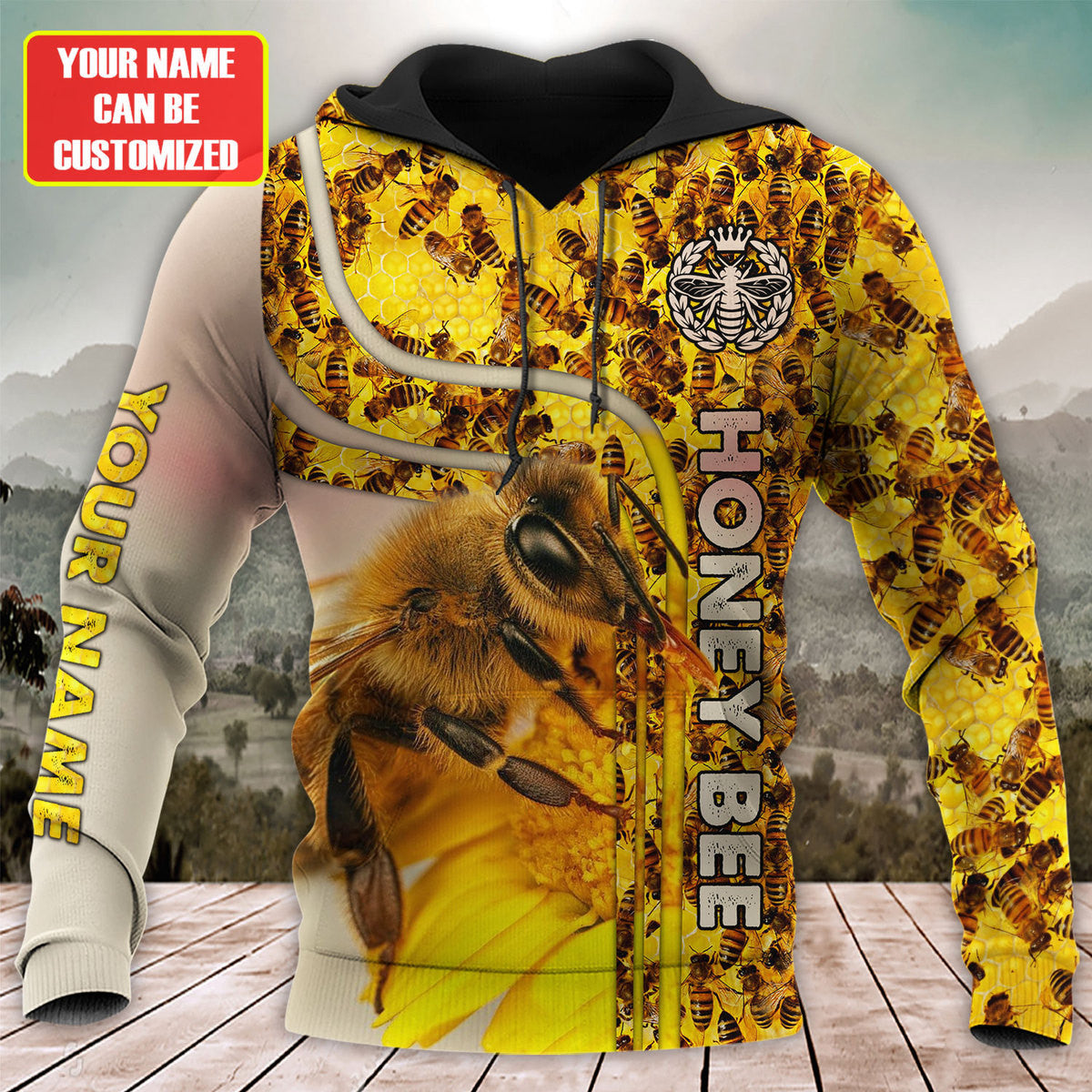 Personalized Name Honey Bee 20 All Over Printed Unisex Shirt Q171006
