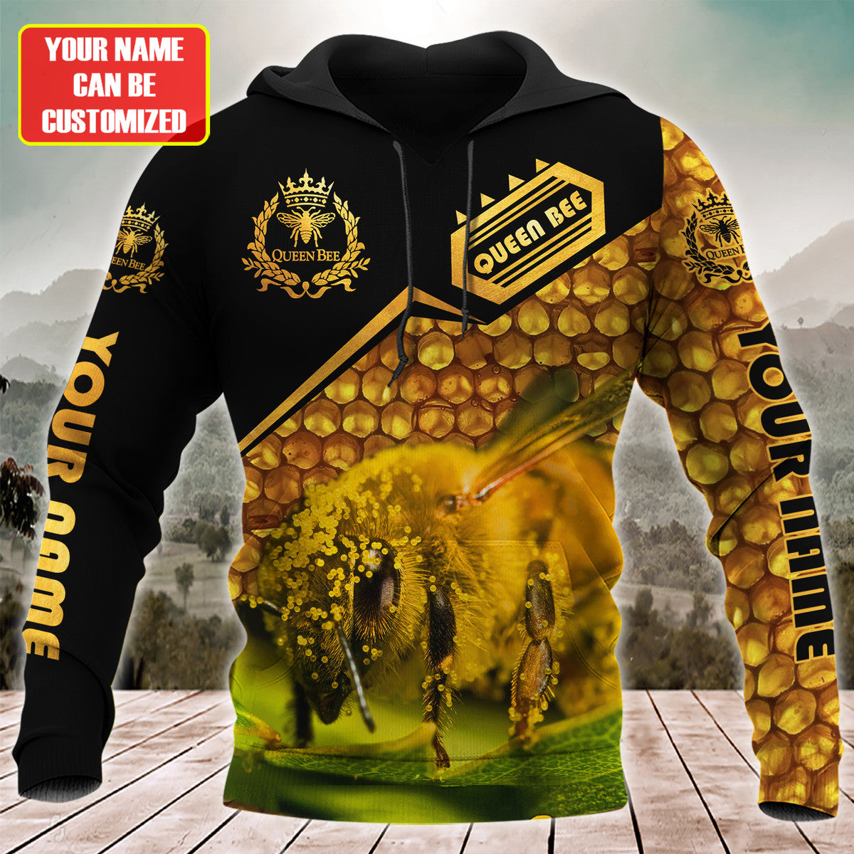 Personalized Name Queen Bee Q2 All Over Printed Unisex Shirt Q151208