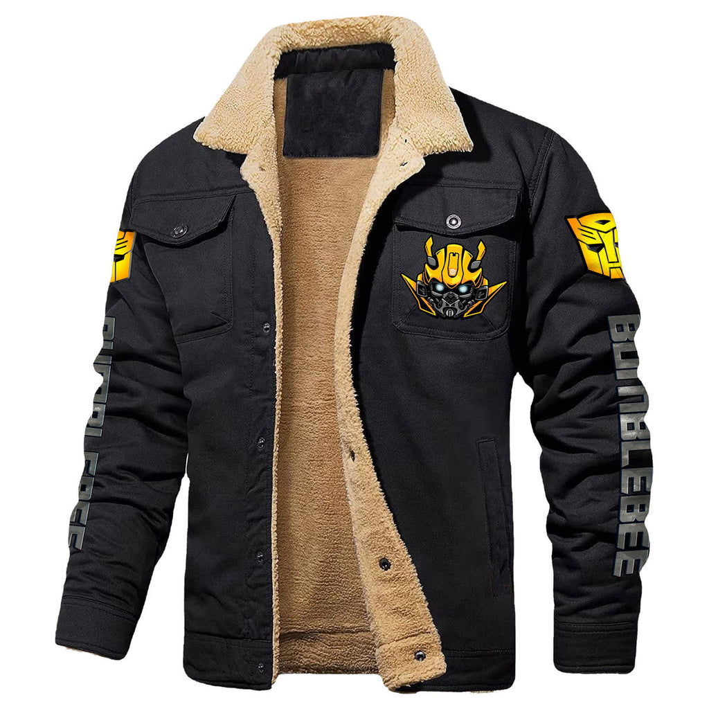 Personalized Bumblebee Tfm Fleece Thermal Cotton Jacket Q221203