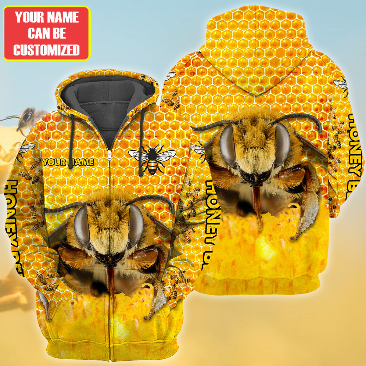 Personalized Name Honey Bee 21 All Over Printed Unisex Shirt Q190103