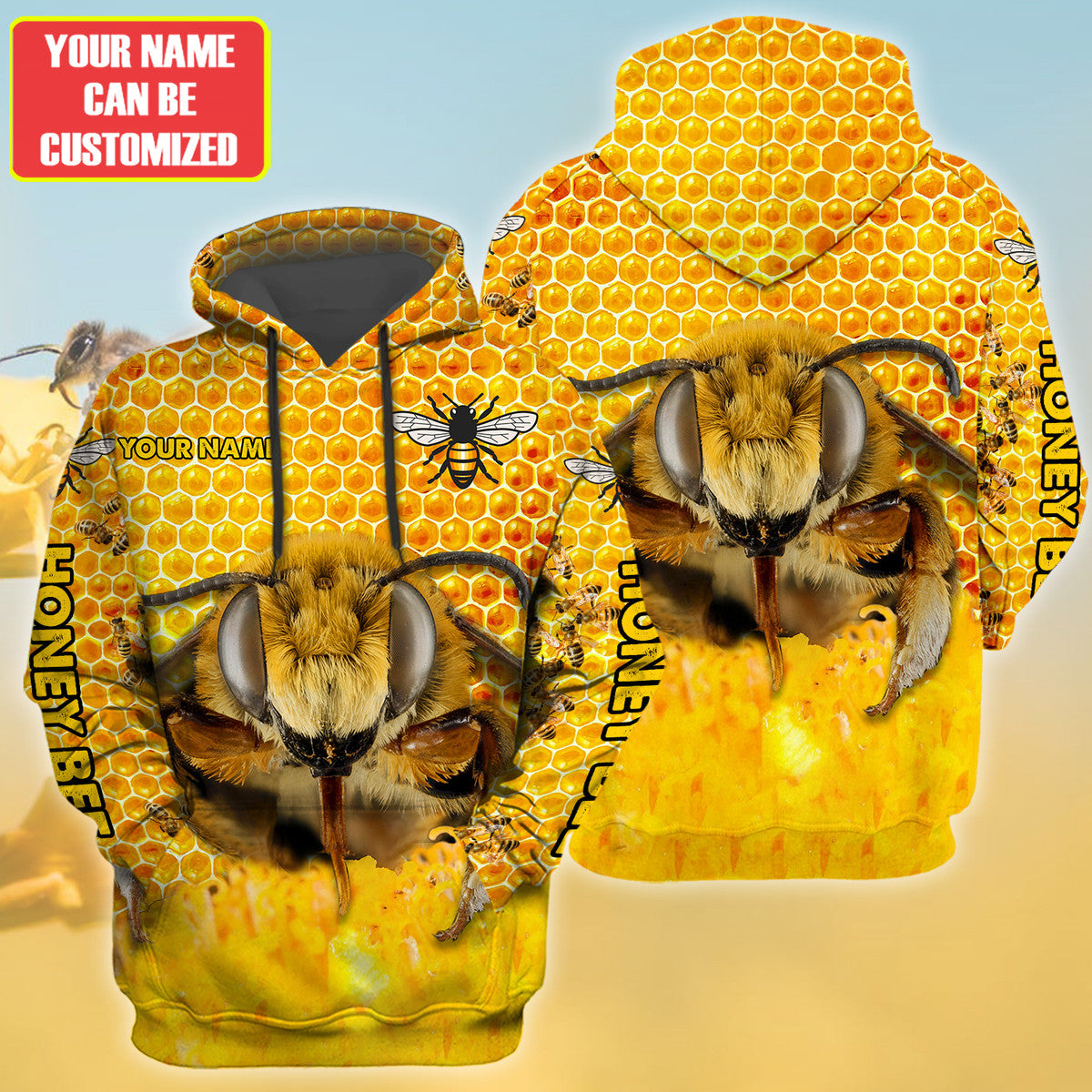 Personalized Name Honey Bee 21 All Over Printed Unisex Shirt Q190103