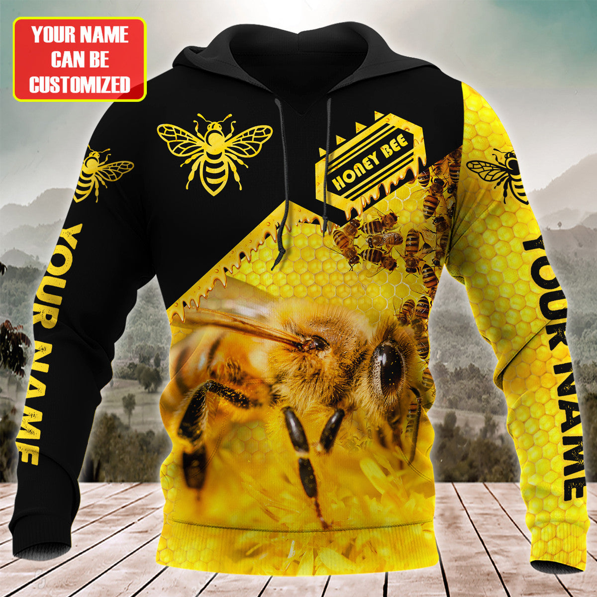 Personalized Name Honey Bee 22 All Over Printed Unisex Shirt Q070305