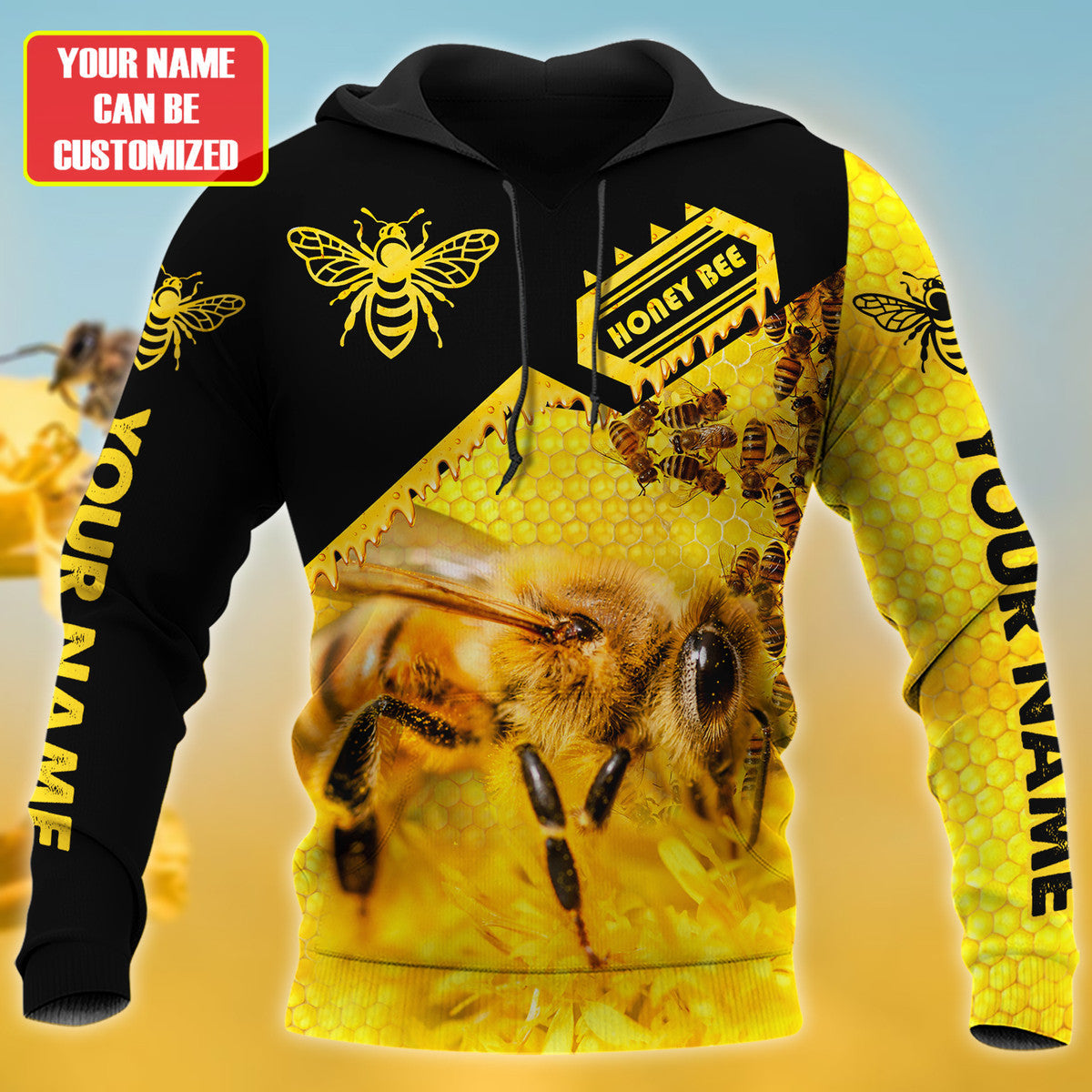 Personalized Name Honey Bee 22 All Over Printed Unisex Shirt Q070305
