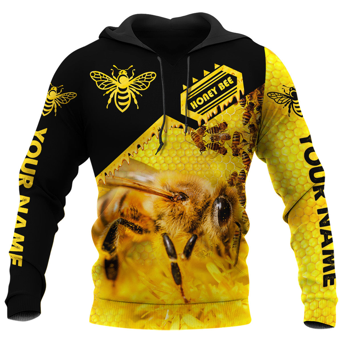Personalized Name Honey Bee 22 All Over Printed Unisex Shirt Q070305