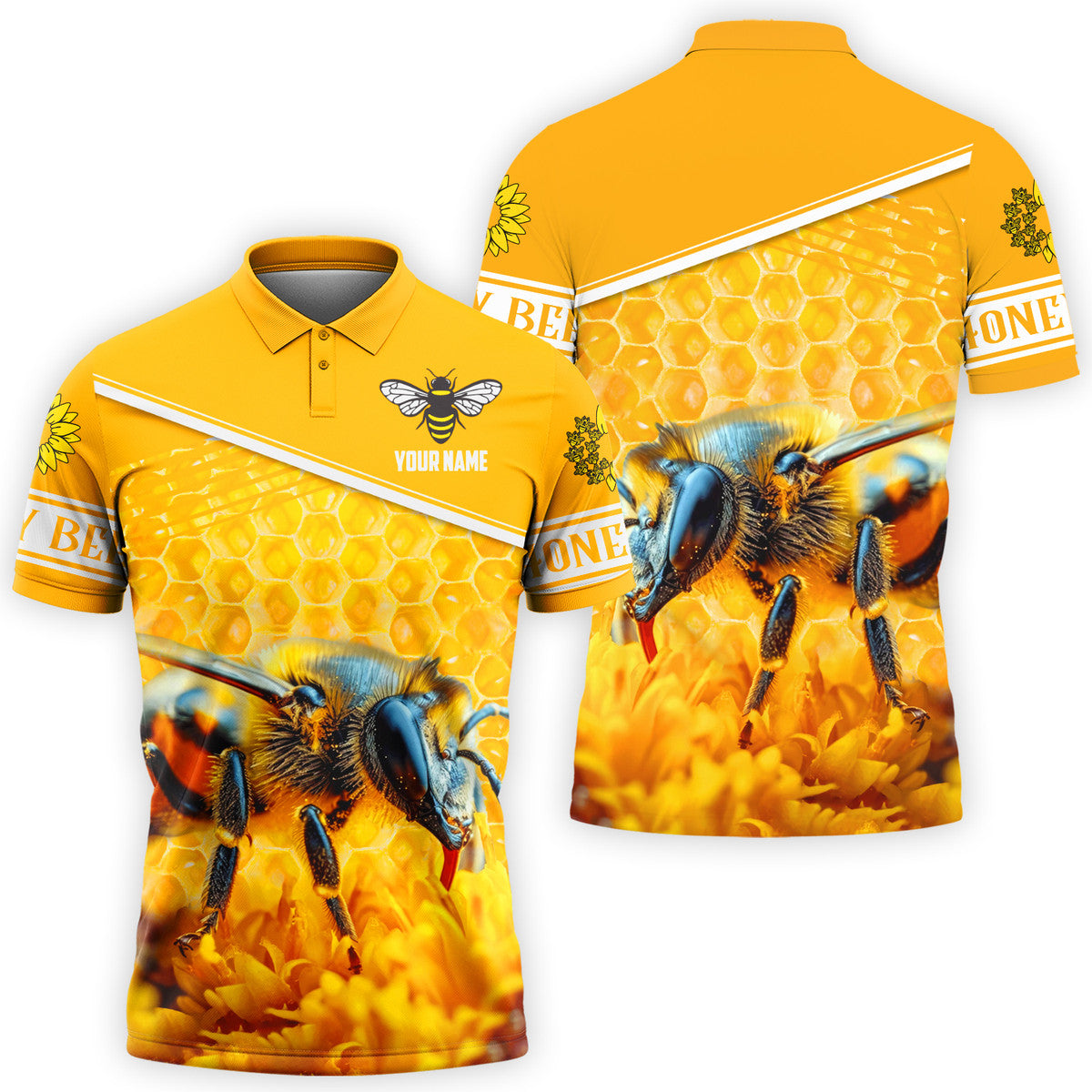 Personalized Name Honey Bee 24 All Over Printed Unisex Shirt Q070801