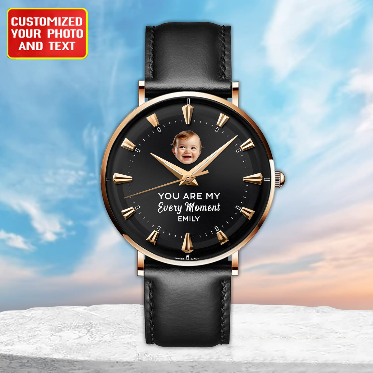 Customized For Loved Gift Quartz Leather Watch