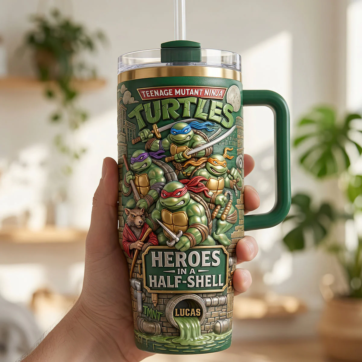 Break Out Sewer Tumbler With Handle, Personalized Gifts
