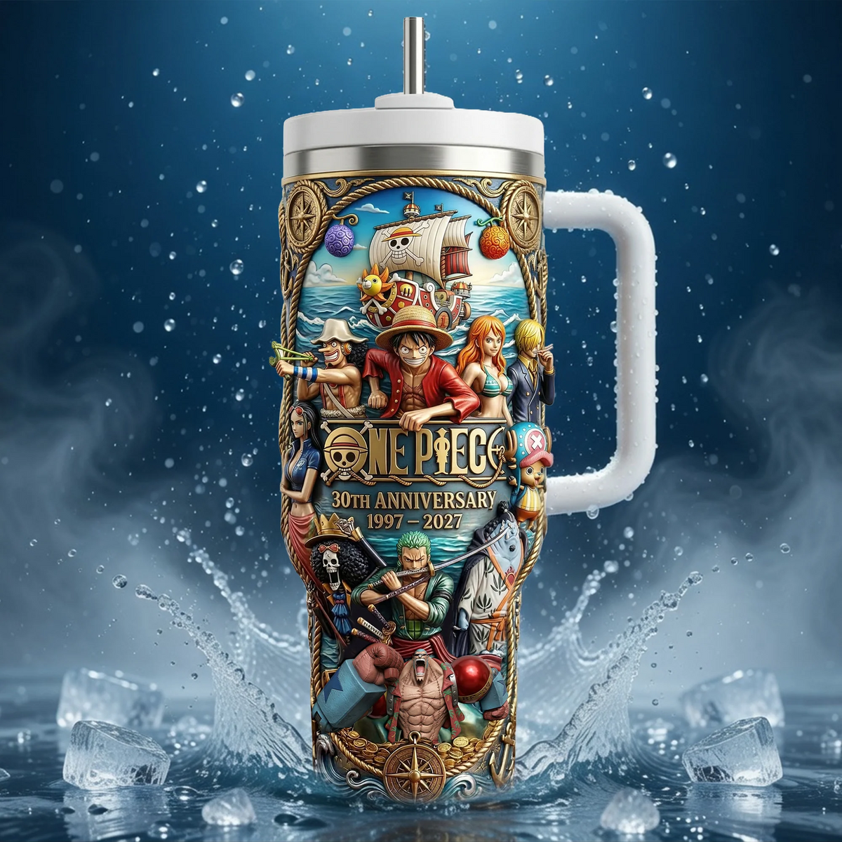 30th Anniversary Anime Tumbler - Personalized Gifts For Anime Lovers