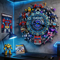 Futuristic Warrior Acrylic Hanging Wall Clock - Personalized Gifts