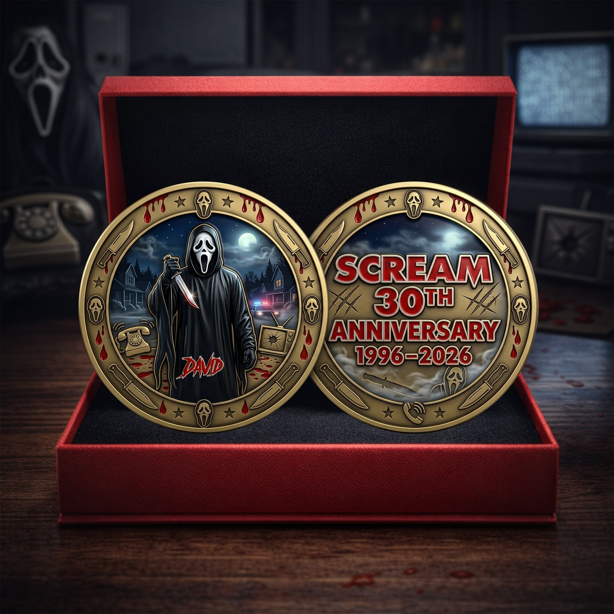 30 Years Anniversary Commemorative Coin - Personalized Gifts For Horror Fans
