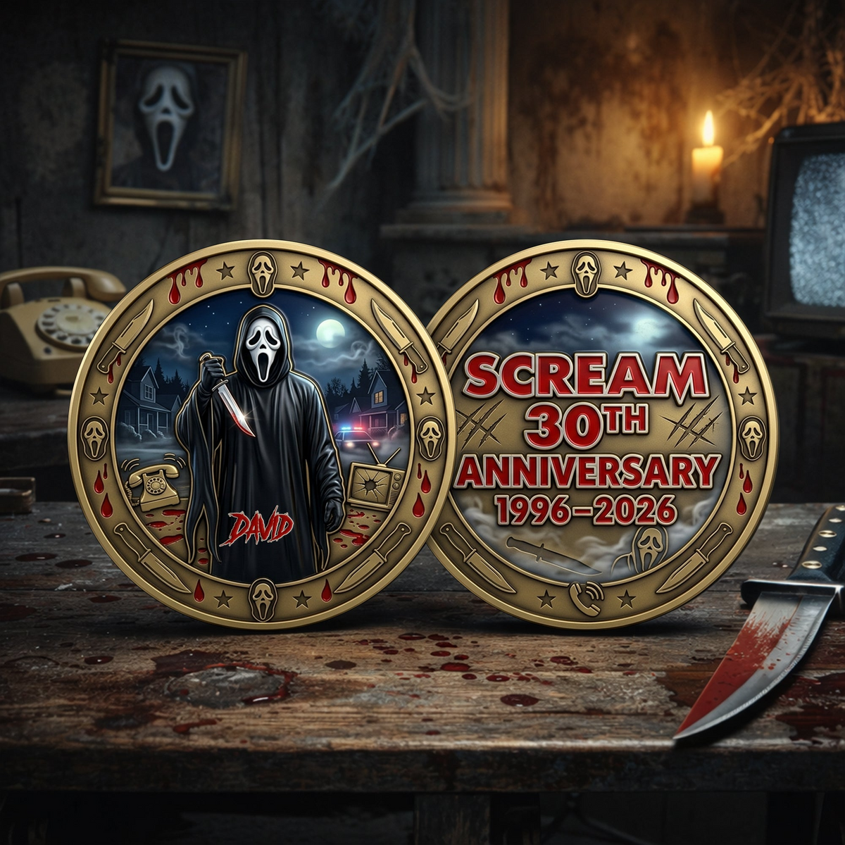 30 Years Anniversary Commemorative Coin - Personalized Gifts For Horror Fans