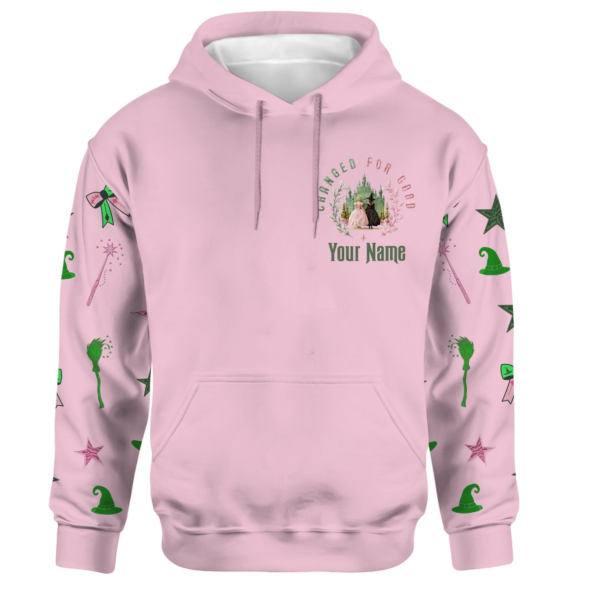 Changed For Good - Personalized Green and Pink Hoodie