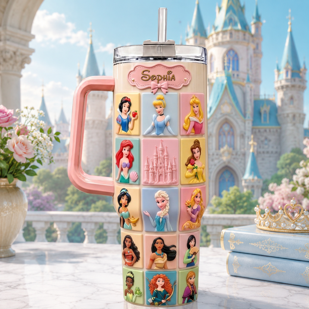 Magic Princess Tumbler - Personalized Colorful Insulated Tumbler