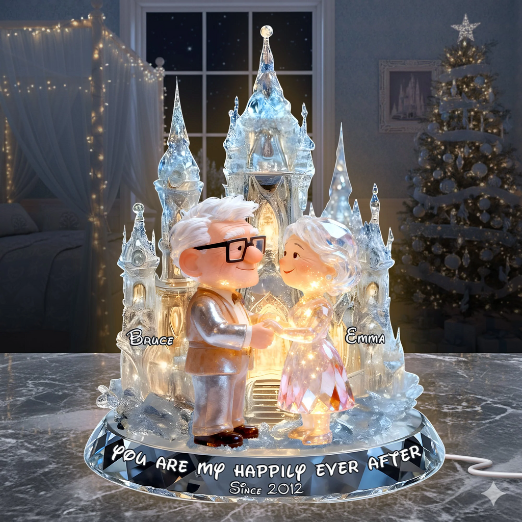 Shimmering Fairytail Couple Acrylic Light, Personalized Gifts For Couple