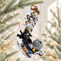 Elliptical Snow Slide Acrylic Ornament - Personalized Gifts