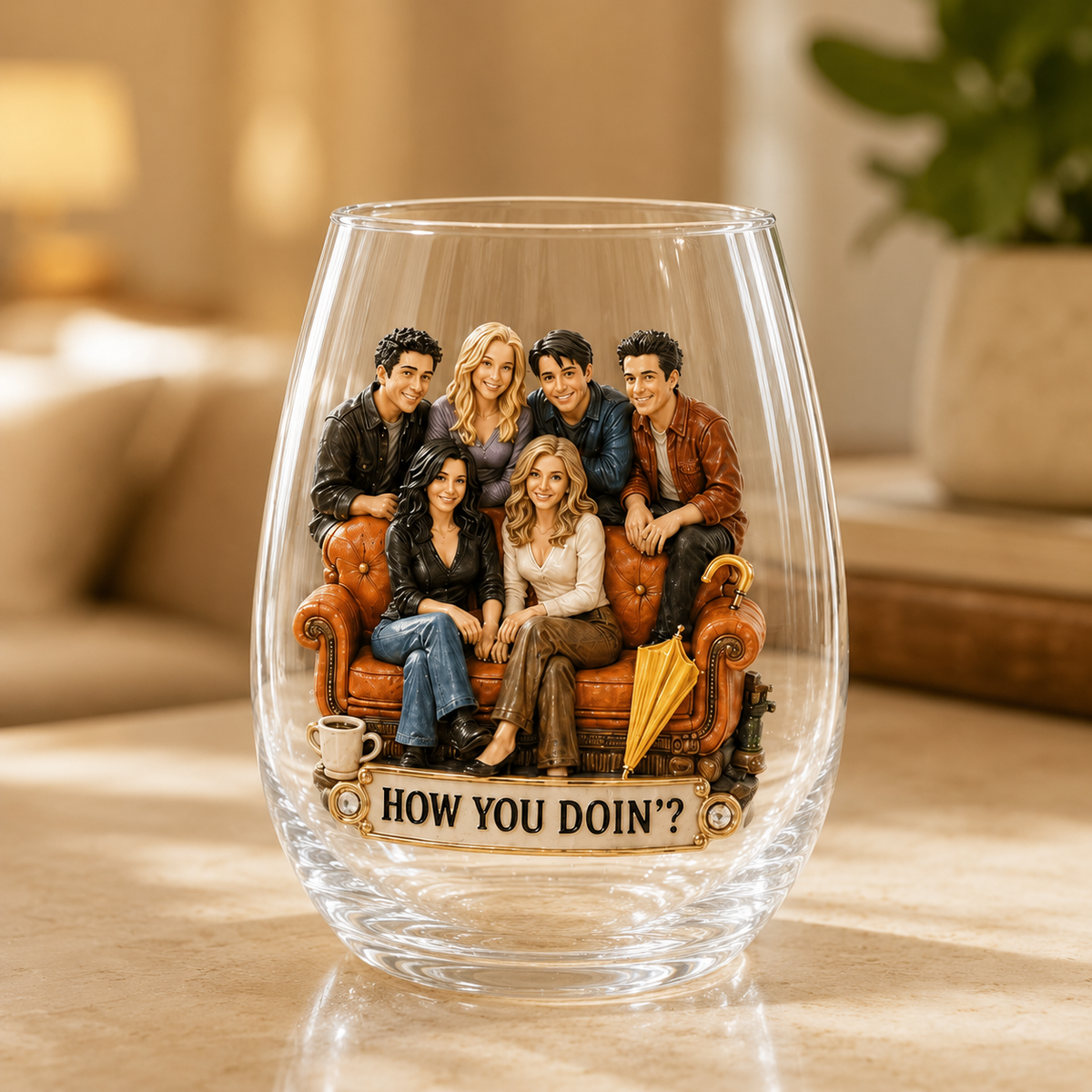 Central Coffeehouse Besties Whiskey Glass – New York Friendship Collector Gift