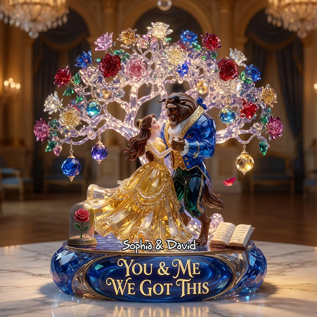 Fairy Tale Dancing Couple Acrylic Plaque - Personalized Gifts For Couple