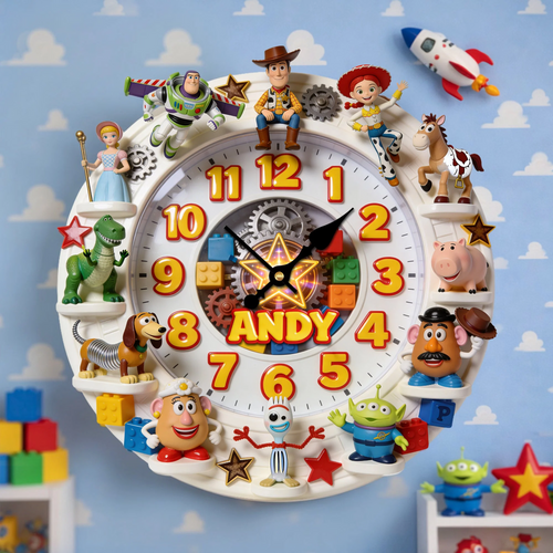 Adorable Characters Hanging Wall Clock - Personalized Gifts