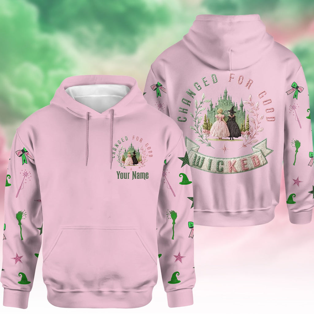 Changed For Good - Personalized Green and Pink Hoodie