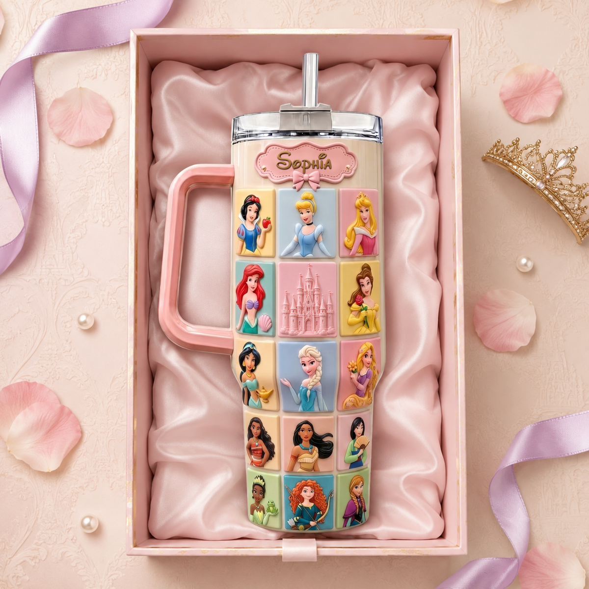 Magic Princess Tumbler - Personalized Colorful Insulated Tumbler