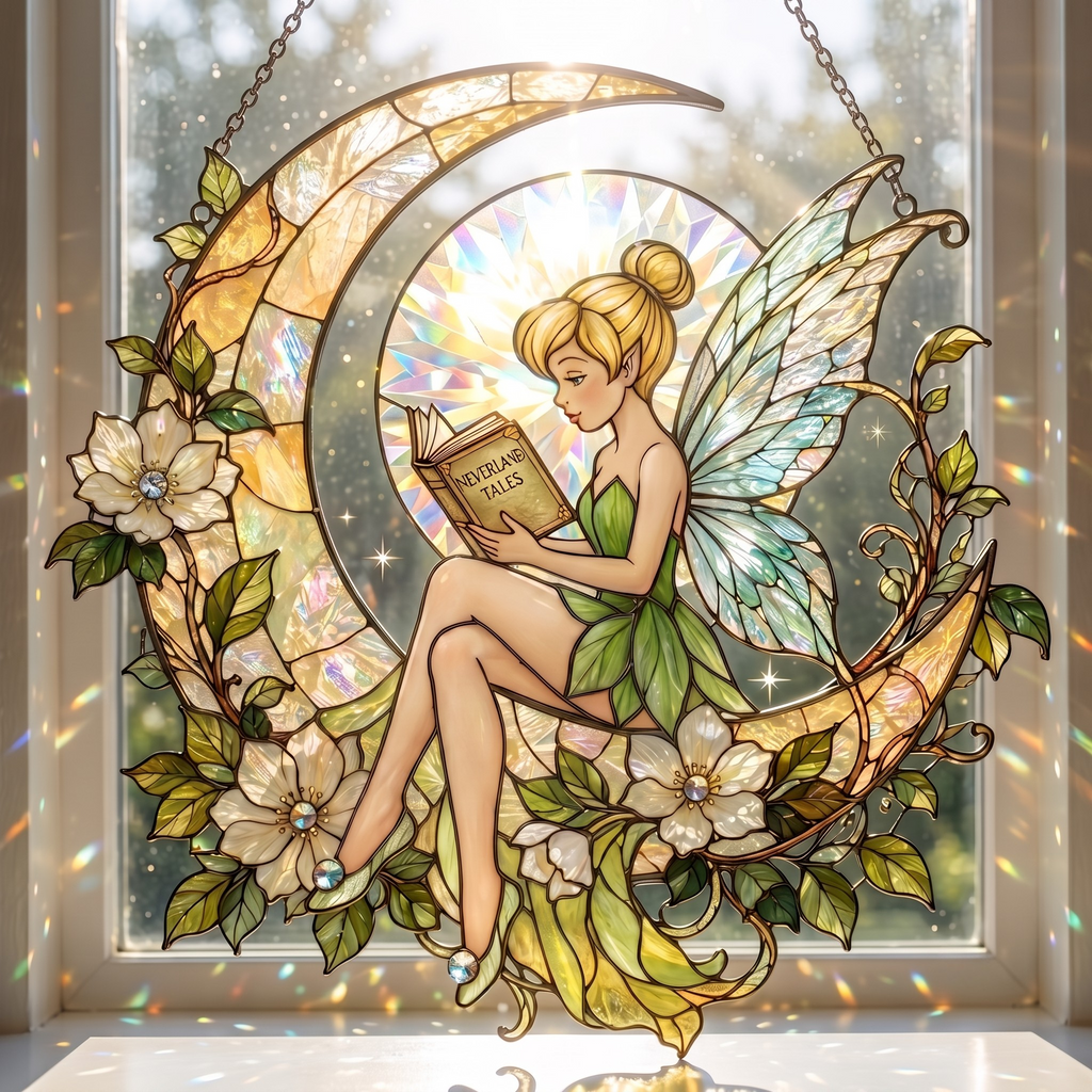 Magic Fairy Suncatcher Window Hanging - Halloween Personalized Book Lover Gift