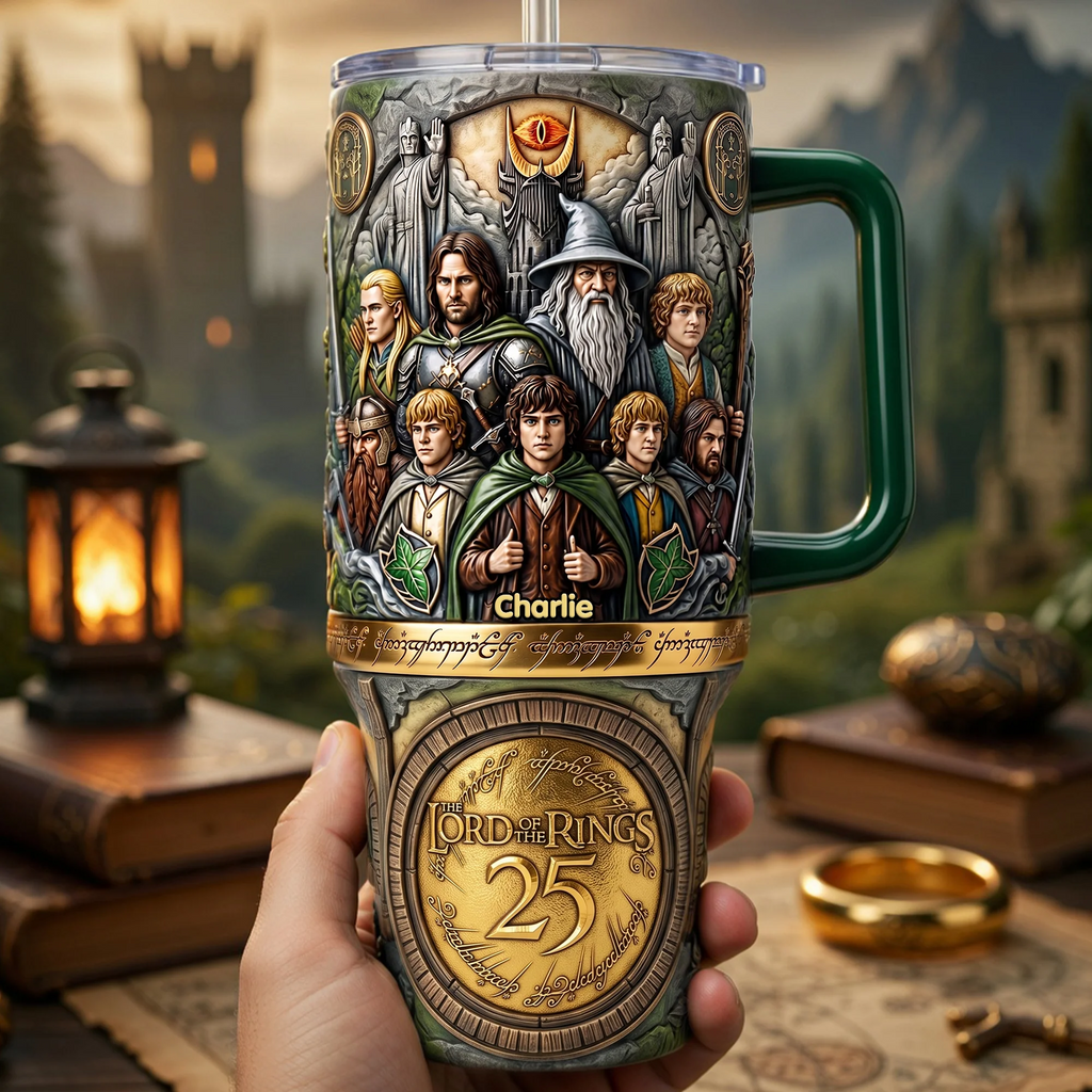Fantasy Journey Tumbler With Handle - Personalized Gifts