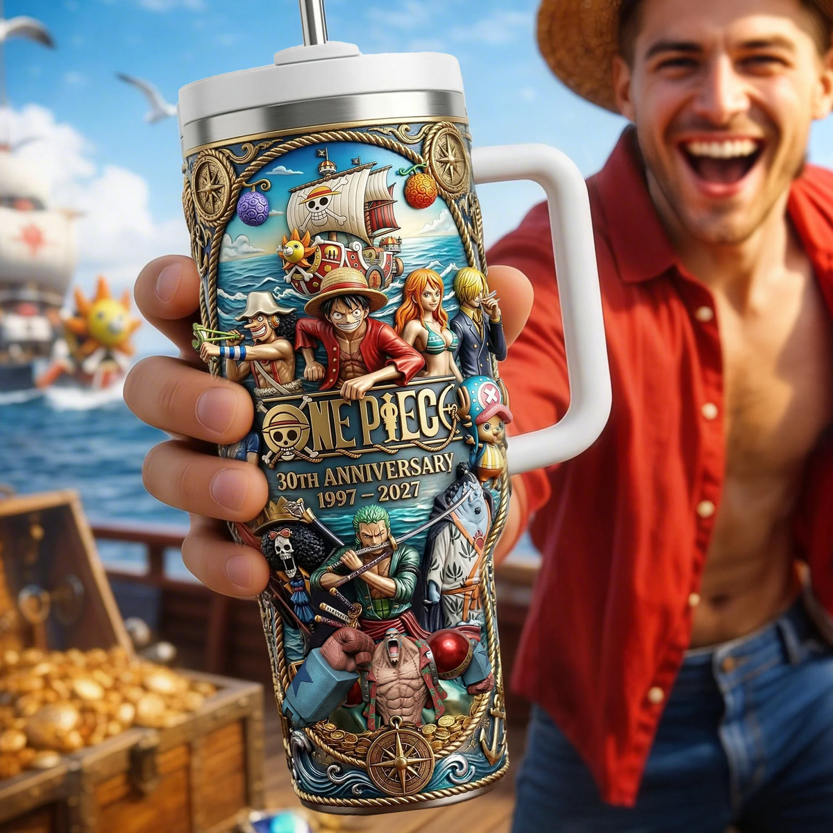 30th Anniversary Anime Tumbler - Personalized Gifts For Anime Lovers
