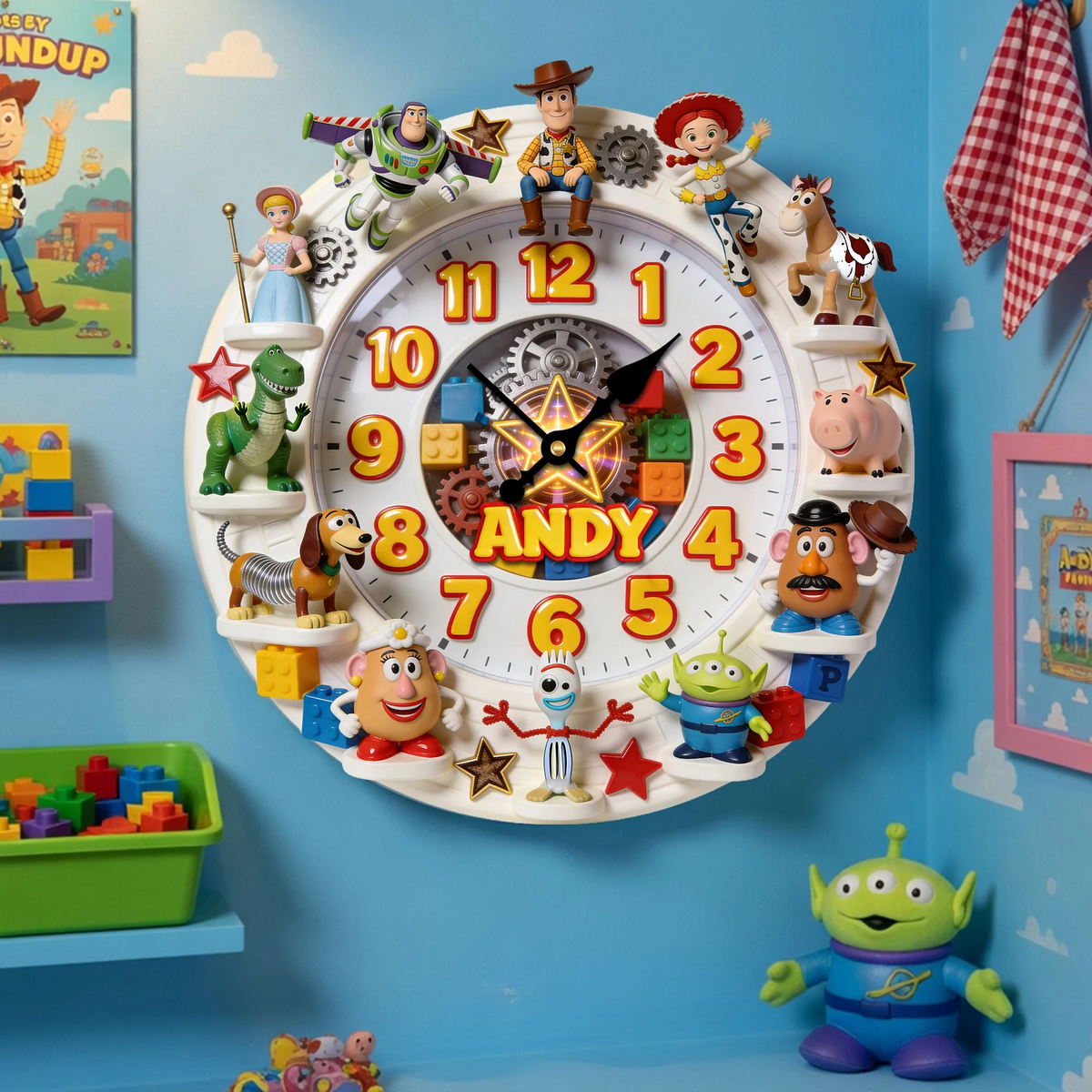 Adorable Characters Hanging Wall Clock - Personalized Gifts