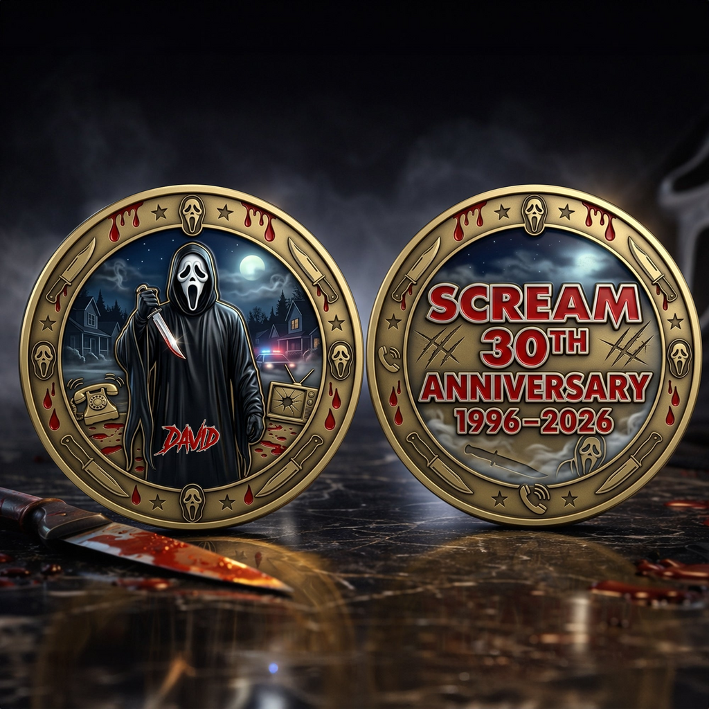 30 Years Anniversary Commemorative Coin - Personalized Gifts For Horror Fans